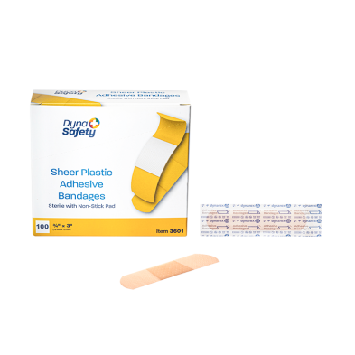 3601 Dynarex® Sheer Bandages - 3/4-in x 3-in